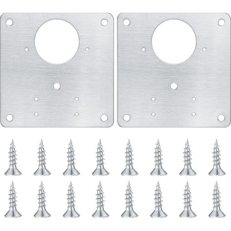 Stainless Steel Kitchen Cabinet Door and Hinge Repair Plates with Holes (1/5)