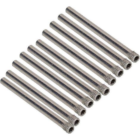 Foret diamanté de 4 mm pour verre, carrelage, marbre et granit (lot de 10)