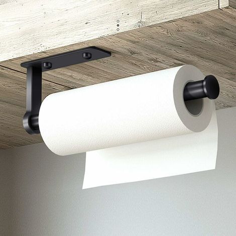 Porte Essuie Tout Auto Adhésif Supports pour Papier Essuie Tout en Aluminium Support Essuie Tout Dérouleur Essuie Tout Porte Rouleau de Cuisine Mural pour Armoire de Cuisine ou Salle de Bain Versaill (1/5)