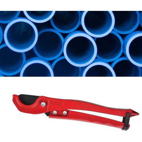 Coupe-tube aluminium robuste, poignée antidérapante, cisaille rapide 250mm pour tuyaux PVC, PPR et plastique. (1/5)