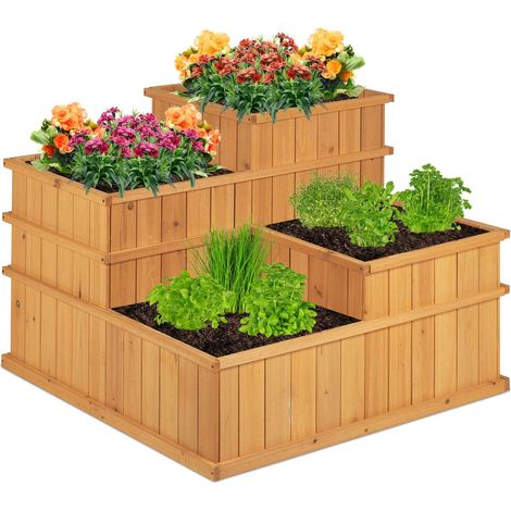 Macizo de flores elevado de 4 niveles