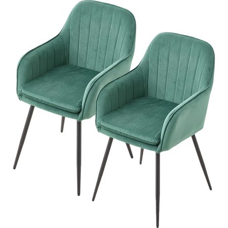 Set of 2 Upholstered Dining Chairs (1/3)