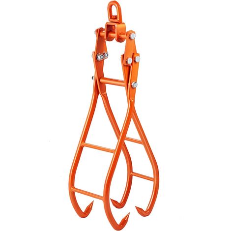Pince à griffes en acier pour bois, 71 cm, 4 crochets pivotants, capacité 1000 kg, compatible tracteurs, VTT, camions et chariots élévateurs. (1/5)