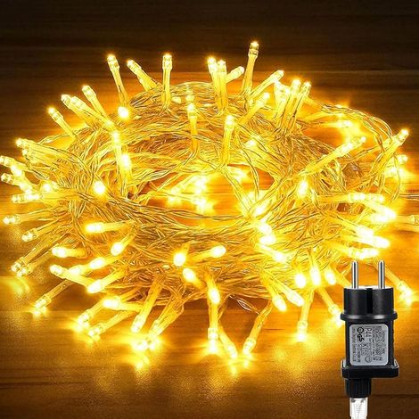 Guirlande Lumineuse Intérieur Extérieur, 10M 80 LED Guirlande Lumineuse Étanche IP54 Guirlande LED pour Noël Mariage Fête Anniversaire Jardin Terrasse (Blanc Chaud) (1/5)