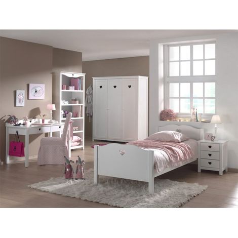 Chambre Complète Enfant 5P "Amori" Blanc (1/5)
