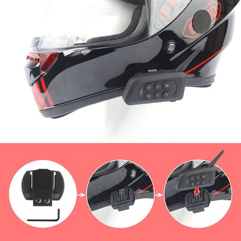 EJEAS V4 Plus Talkie-walkie Bluetooth quatre personnes à l'unité pour casques/écouteurs de moto (livré avec batterie intégrée) Autorisé, doit inclure l'image du logo de la marque. (1/5)