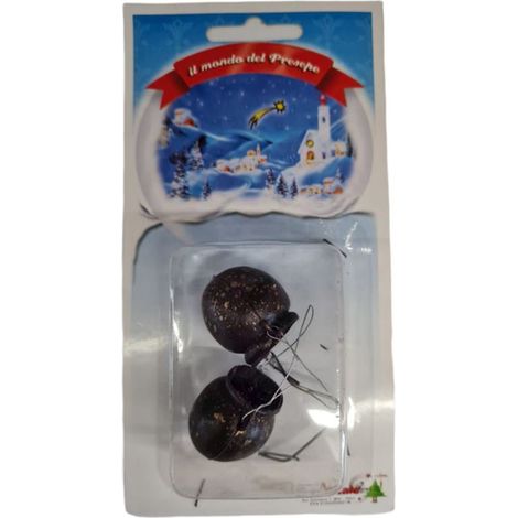 Set 2 Anfore in Rame decorazione per case presepe 2 cm