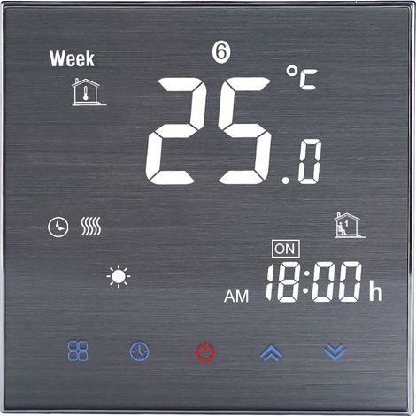Thermostat de chaudière à eau/gaz BTH-2000L-GC, régulateur de température numérique, grand écran LCD, bouton tactile, 5A AC 95-240V (1/5)
