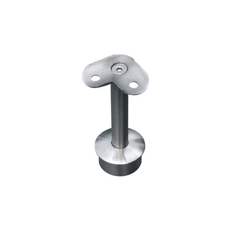 [QUALITE FRANCAISE] - Support main courante d'angle pour tube Ø48,3mm - Hauteur 80mm Ouverture 90° - À manchonner - Inox 304