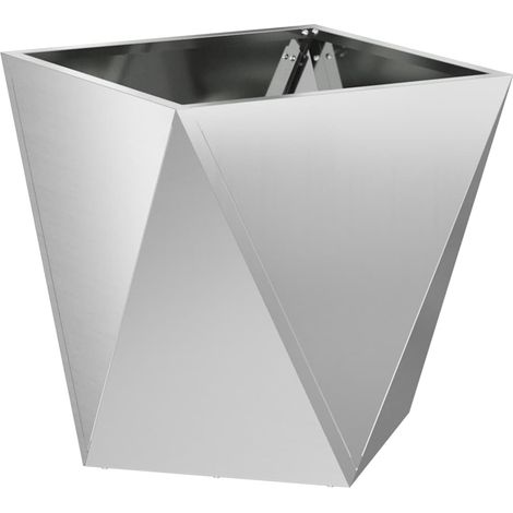 Planter Silver 40 x 40 x 40 cm Galvanised Steel vidaXL