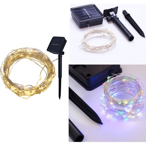 Solarbetriebene Lichterketten, Lichterketten für Außendekorationen, Hochzeiten, Partys und saisonale Dekorationen (1/5)