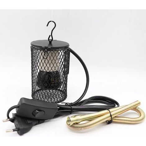 Lampe chauffante pour poussin 100W avec interrupteur pour terrarium EU Plug 220-230V Odipie (1/4)