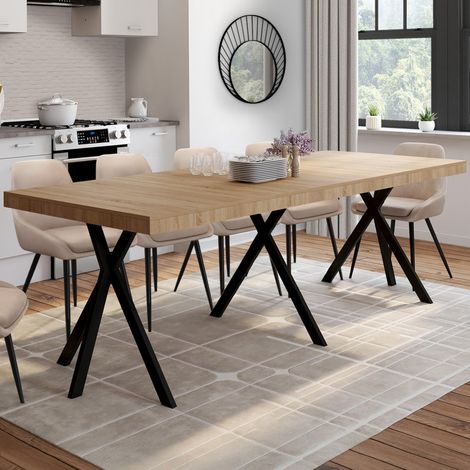 Consola extensible ALIX, 10 plazas, 235 cm, diseño industrial (1/5)