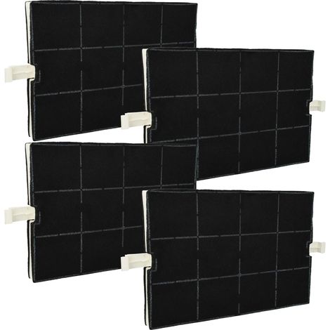 vhbw 4x filtro de carbón activado compatible con Balay 3BD898XAD, 3BD795X, 3BD775X, 3BD765X, 3BC898XAD campanas cocina - 36,7 x 20,0 x 2,4 cm