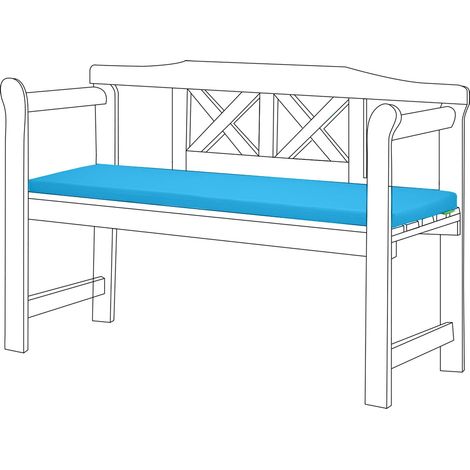 Gardenista - Sitzkissen für 2-Sitzer-Außenbank, 117x39x5 cm wasserabweisende Sitzbankauflage, langlebige und leichte Gartenbank-Sitzpolsterung für Terrassenmöbel - Türkis (1/5)