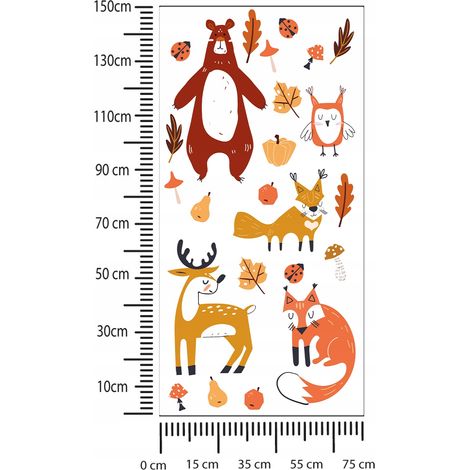 Adesivi per bambini Animali della foresta 75x150cm (1/2)