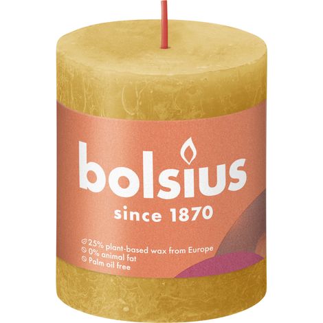 Moccolo Rustico 80/68 Giallo BOLSIUS (1/2)