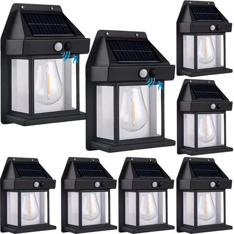Set 8 Applique Solari da Esterno – Luci da Parete con Sensore Movimento IP65 (1/5)