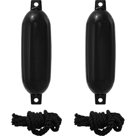 Fendini per barche 2 pz Ø 11 x 40 cm Nero PVC vidaXL (1/5)
