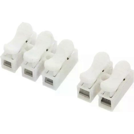Für 10 Stück CH-2 CH-3 Federdraht-Schnellverbinder 2P 3P elektrische Crimp-Klemmenblöcke Spleißkabelklemmen Einfache Passform LED-Streifen-JXLGV (1/4)