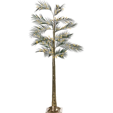 Arbre Décoratif Palmier LED Scandinave Intérieur Extérieur PE 175 cm Doré Paljavesi (1/5)