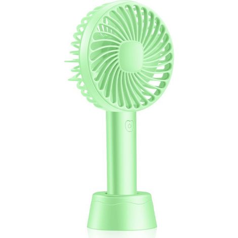 Ventilador Portátil USB Recargable 1200mAh, 3 Velocidades, Base Desmontable y Correa – Ideal para Oficina, Viajes y Exterior (1/5)