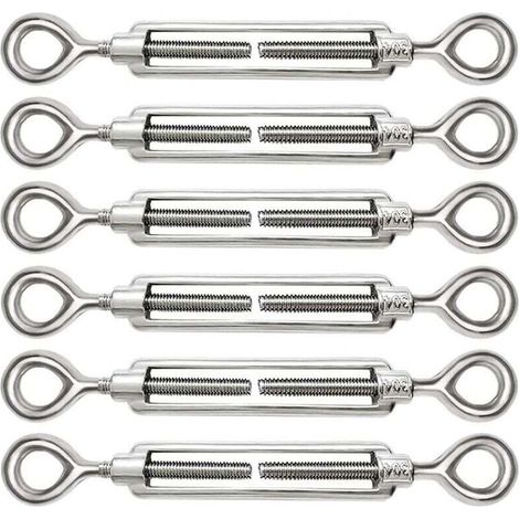 Stück verstellbare M5-Drahtseilspanner, Öse und Öse aus Edelstahl 304 für Kabelspanner, Stahlseilspanner, Hakenzubehör (1/4)