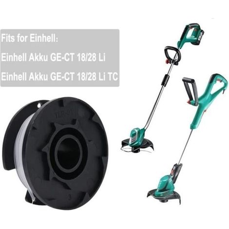 (Noir)3pcs Bobine de Fil de Rechange pour Einhell GE-CT 18/28 Li et GE-CT 18/28 Li TC,Tondeuse à Gazon en Nylon (1/3)