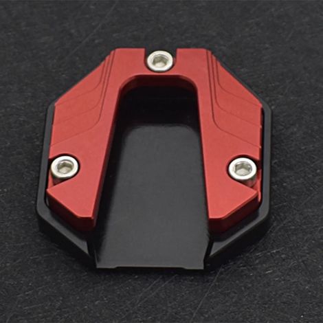 (Rouge) Rallonge de béquille latérale pour moto, scooter et vélo, avec base élargie antidérapante et protection maxpower (1/4)