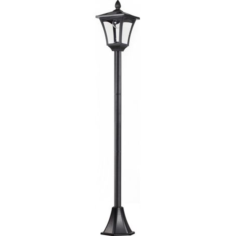 easycomfort lampione led da esterno ad energia solare lampada da giardino lampada da terra impermeabile ip44 18×18×160cm nero (1/5)