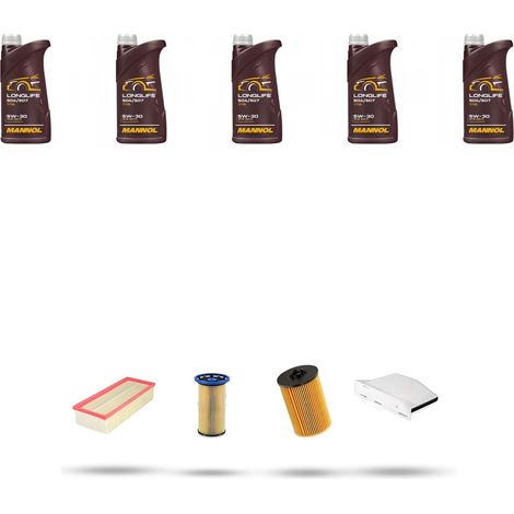 Kit tagliando 4 FILTRI e 5L OLIO compatibile con Vw CC (358) 2.0 TDI 110kw Dal 2015 (1/5)