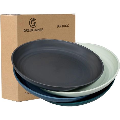 Greentainer Teller 4er Set 19.8cm Unzerbrechlich Mikrowellenfest (1/5)