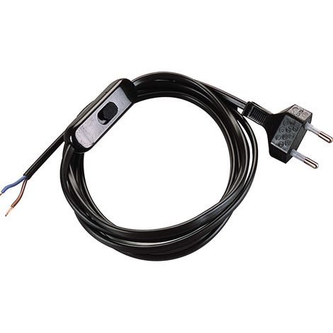 poly pool - 1,5 m cavo alimentazione abat-jour spina 2,5 a nero (1/3)