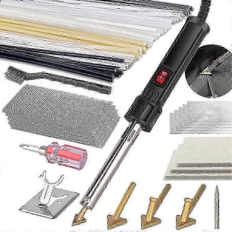 Kit de soudage plastique 3 en 1 150 W avec 4 types de fiches, 5 buses de soudage et 56 électrodes de soudage - Compatible avec les réparations DIY (1/5)