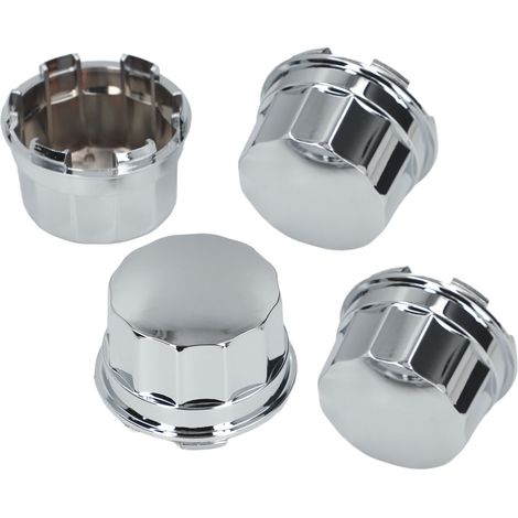 Ortviai 4 Cache-Moyeux pour Roues Alliage ATV Quad – Finition Chromée, Compatible 8/10/12/14 Pouces