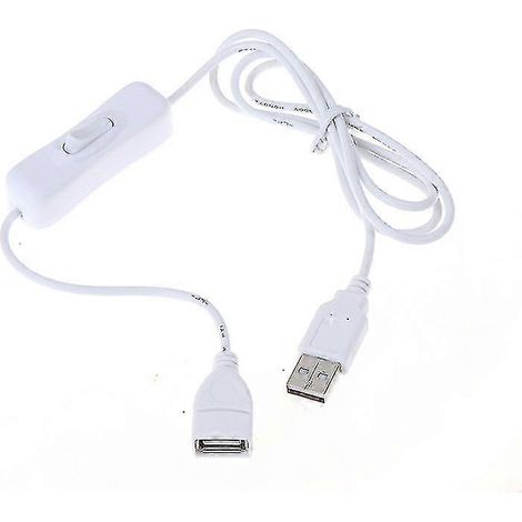Câble USB de 1 m avec interrupteur marche/arrêt et rallonge pour lampe ou ventilateur USB (1/5)