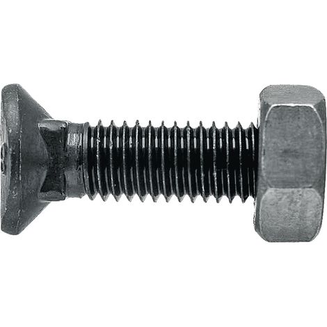 Pflugbolzen mit Mutter M10 Länge 40mm 8.8 Ovalkopf 32 RS2977A/25 x25 Stück. (1/2)