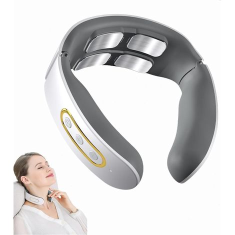 Neck Massager, Wireless Portable Massager Neck Shoulder, 11-in-1 Neck Massager with Heat, 6 Modes, 9 Intensity Levels, Electric Massager for Home, Office, Travel (A2) (1/5)