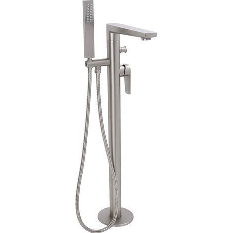 Milano Hunston Freestanding Bath Shower Mixer Tap with Hand Shower Handset - Brushed Nickel (1/5)