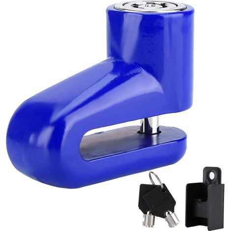 Motorcycle Disc Brake Lock, Safety Disc Brake Lock, Bicycle Brake Wheel Disc Rotor Lock Anti-theft Scooter Motorcycle (Blue) (1/5)