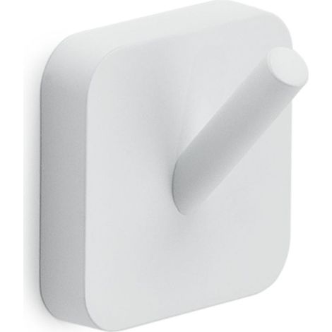 Set 2 Appendiabiti Bagno Bianco Opaco Fissaggio Viti O Biadesivo  Tahiti