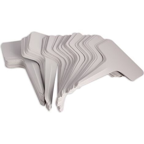 Lot de 100 étiquettes pour plantes - Marqueurs de jardin - Étiquettes pour identifier plantes, fleurs et semis - Blanc - Accessoires de jardinage (1/2)