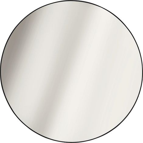 Specchio rotondo Navira con cornice in metallo nero, 55 cm (1/3)
