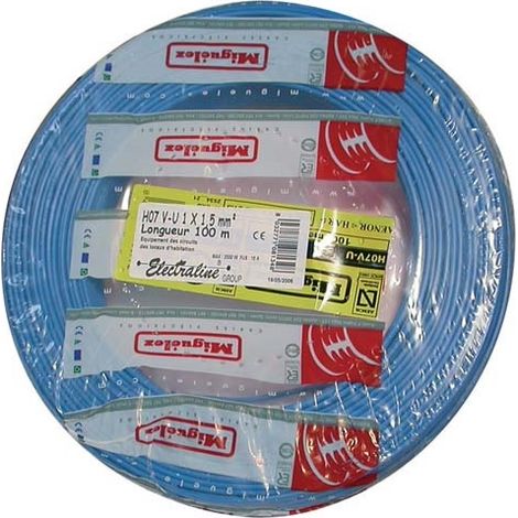 H07vu Kabel 1,5mm² 100m Blau - Electraline