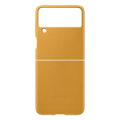 Samsung Leather Cover Yellow, Samsung F111 Galaxy Z Flip3, EF-VF711LY, Retail