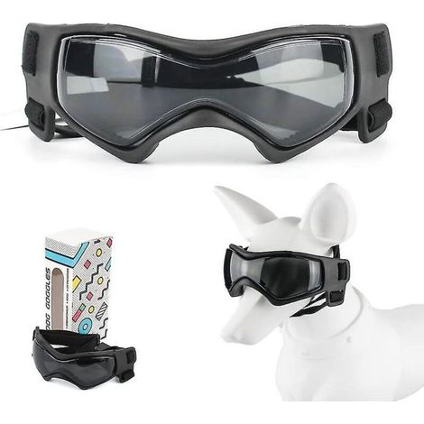 Lunettes de protection chien - Protection UV et coupe vent Ajustement réglable - Activités extérieures canin - Noir