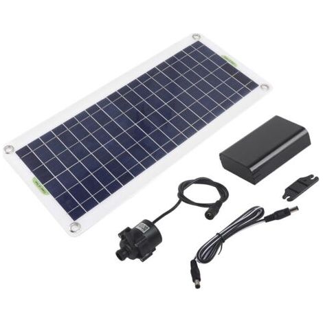 Kit de pompe à eau solaire Kit de pompe de fontaine de panneau solaire de polysilicium 30W pour les jardins hydroponiques de bassin de fontaine alimentés par le soleil