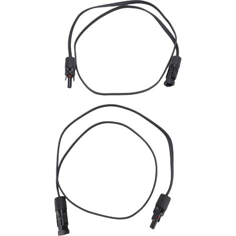 1 paire de câbles d'extension solaires de 6 mm² avec noyau en cuivre pur avec connecteurs mâles femelles pour systèmes photovoltaïques de camping-car, installations marines 1 m/3,3 pieds (1/5)