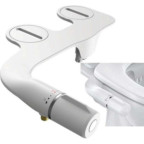 Slim Toilet Seat Cleaner Easy to Install DIY Toilet Seat Cleaner for Shower Bidet Buttocks No Power Required 100cm Connection Pipe MUMU (1/4)