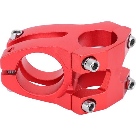 Potence courte LUNJE 25,4 x 35 mm pour guidon de vélo, rehausseur, en alliage d'aluminium, creuse, rouge (1/5)